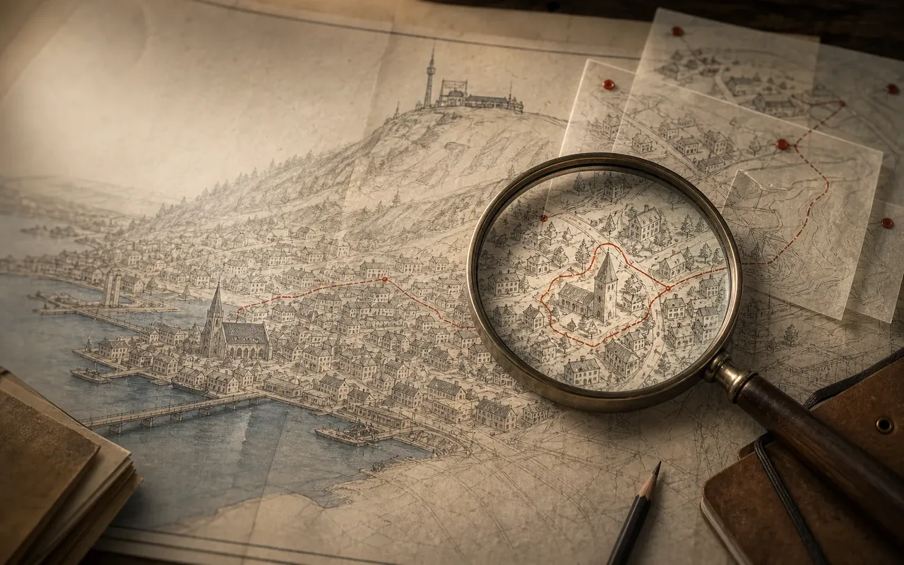 Spurenleser zeigt ein ruhiges Suchspiel mit visuellen Hinweisen